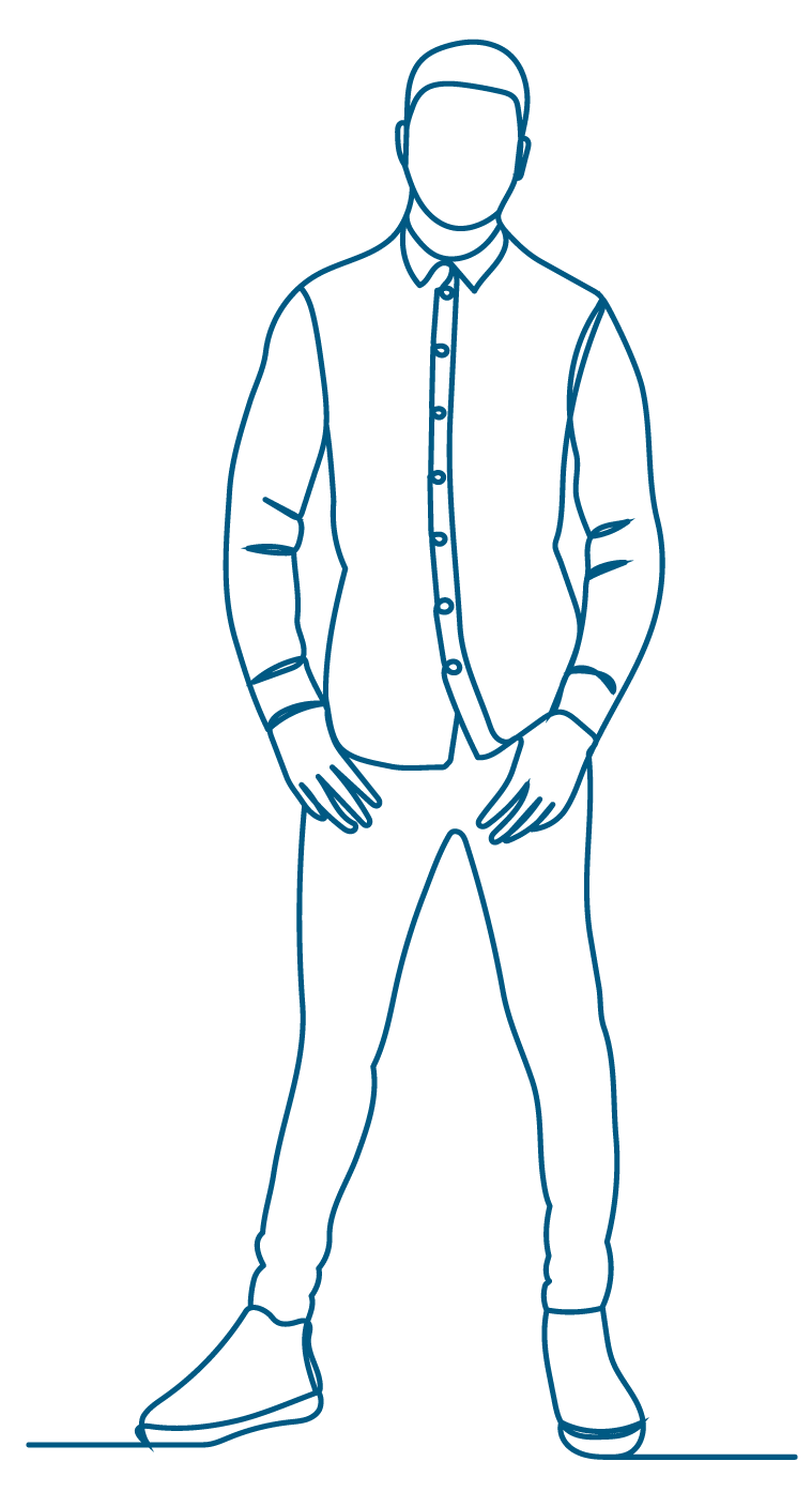 Illustration einer Person im Einzelcoaching, die neue Perspektiven entwickelt